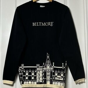 Biltmore Exclusive Estate Graphic Print‎ Cotton Blend Black Crew Neck Sweatshirt